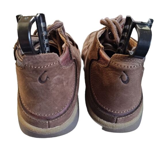 Loli'i Puki by Olukai Chukka Boot 7 Wood Brown Leather Hawaii Waterproof Nubuck - Picture 5 of 6